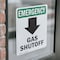 Signmission Gas Shutoff (Down Arrow) With Symbol, 7 in W x Rectangle, Vinyl Decal OS-2PACK-EM-D-710-V-10503 - alternate 5